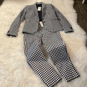 Women's Size small Checkered blue and white blazer by J.Crew